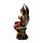 Dekorace - soška - Thai Buddha - červeno zlatý - Lotos