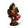 Dekorace - soška - Thai Buddha - červeno zlatý - Lotos