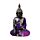 Dekorace - soška - Thai Buddha  - černo fialový - Meditace
