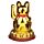 Figurka- Mávající kočka pro štěstí Maneki Neko - zlatá