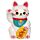 Keramická pokladnička - Kočka pro štěstí Maneki Neko - bílá