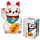 Keramická pokladnička - Kočka pro štěstí Maneki Neko - bílá