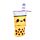 Penál - plátno - Foodiemals - Bubble Tea Boba