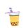 Penál - plátno - Foodiemals - Bubble Tea Boba