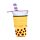 Penál - plátno - Foodiemals - Bubble Tea Boba