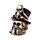 Dekorace - Steampunk - Lebka s plynovou maskou a cylindrem