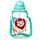 Nerozbitná plastová dětská láhev s brčkem 450ml - Zooniverse