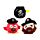 Plyšová mačkací hračka antistres- Queasy Squeezies  - Pirát Jolly Rogers 