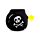 Plyšová mačkací hračka antistres- Queasy Squeezies  - Pirát Jolly Rogers 