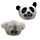 Plyšová mačkací hračka antistres- Queasy Squeezies- Adoramals- Panda a Koala