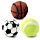 Plyšový skákací míček - fotbal,basket,tenis