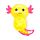 Mačkací hračka Squeezy - antistres - glitter - Axolotl