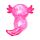 Mačkací hračka Squeezy - antistres - glitter - Axolotl