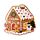 Puzzle - 130 ks - vánoční  -Perníkové cukroví - Domeček