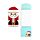 Zápisník - zavírání Flip - vánoční - Sváteční kamarádi- Santa