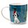Porcelánový hrnek - vánoční - Pejsek a ptáček Červenka, design Jan Pashley