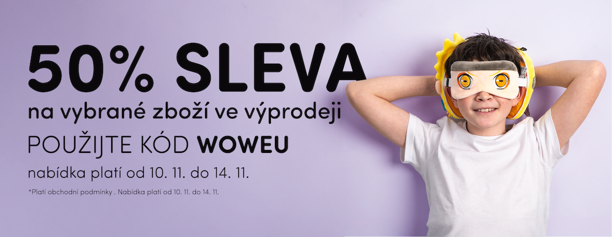50% sleva. Kod WOWEU